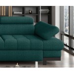 Γωνιακός καναπές Sapphire-Prasino-Αριστερή