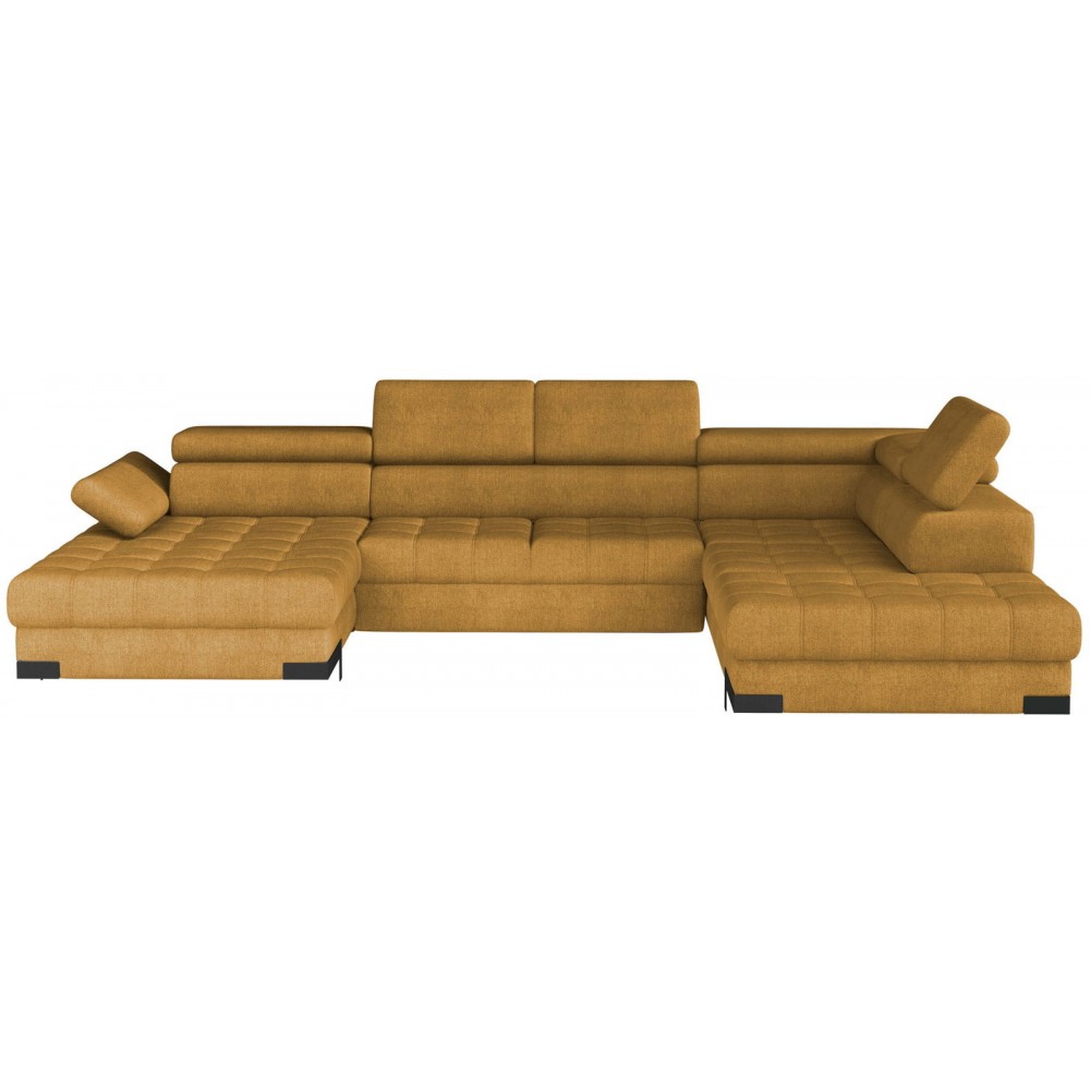 Γωνιακός καναπές Sapphire Plus-Moustardi-Δεξιά