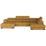 Γωνιακός καναπές Sapphire Plus-Moustardi-Δεξιά