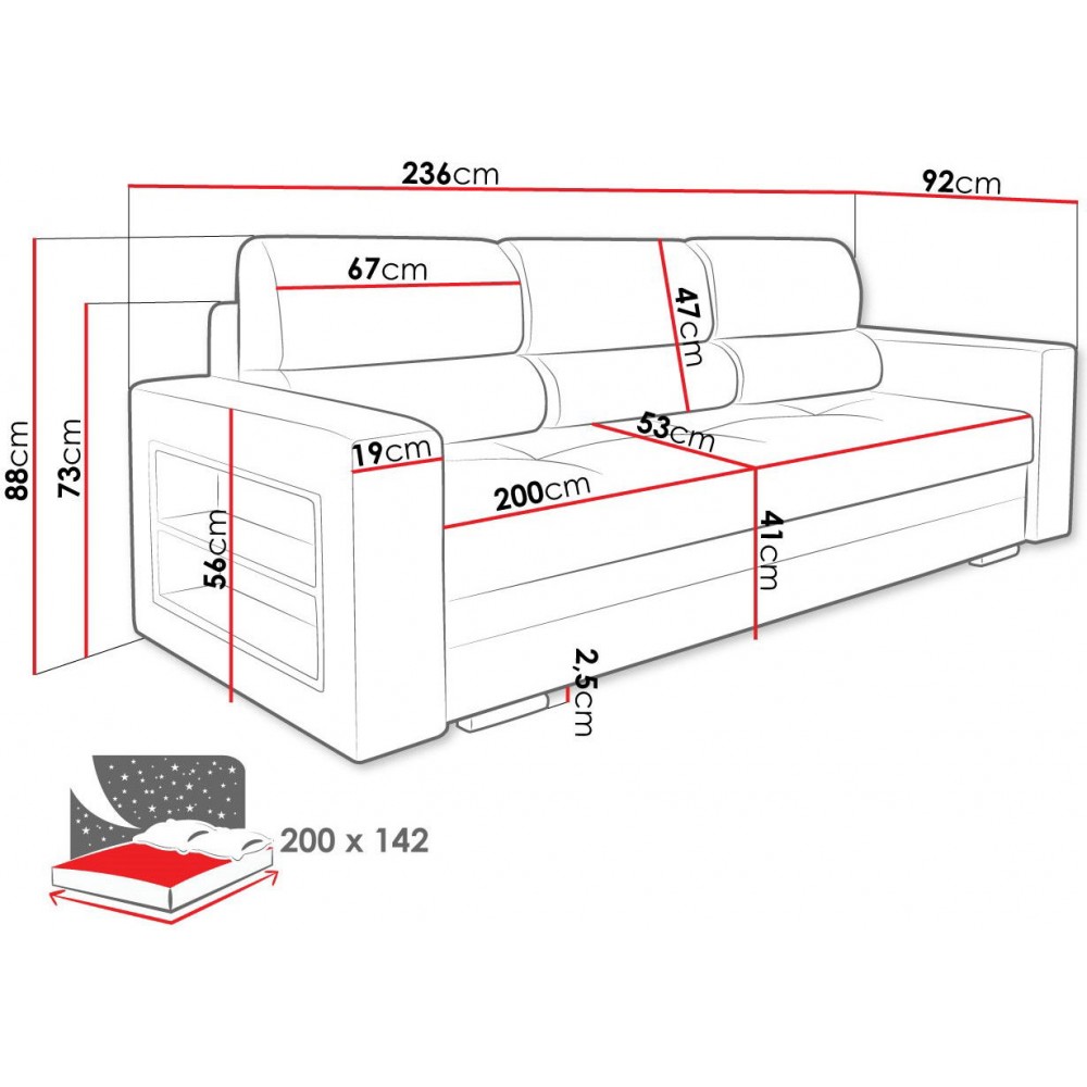Καναπές-Κρεβάτι Nemo-Mple