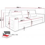 Καναπές-Κρεβάτι Nemo-Kafe-Mpez