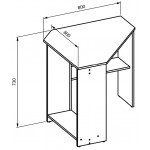 Γωνιακό γραφείο Hippo-Fusiko