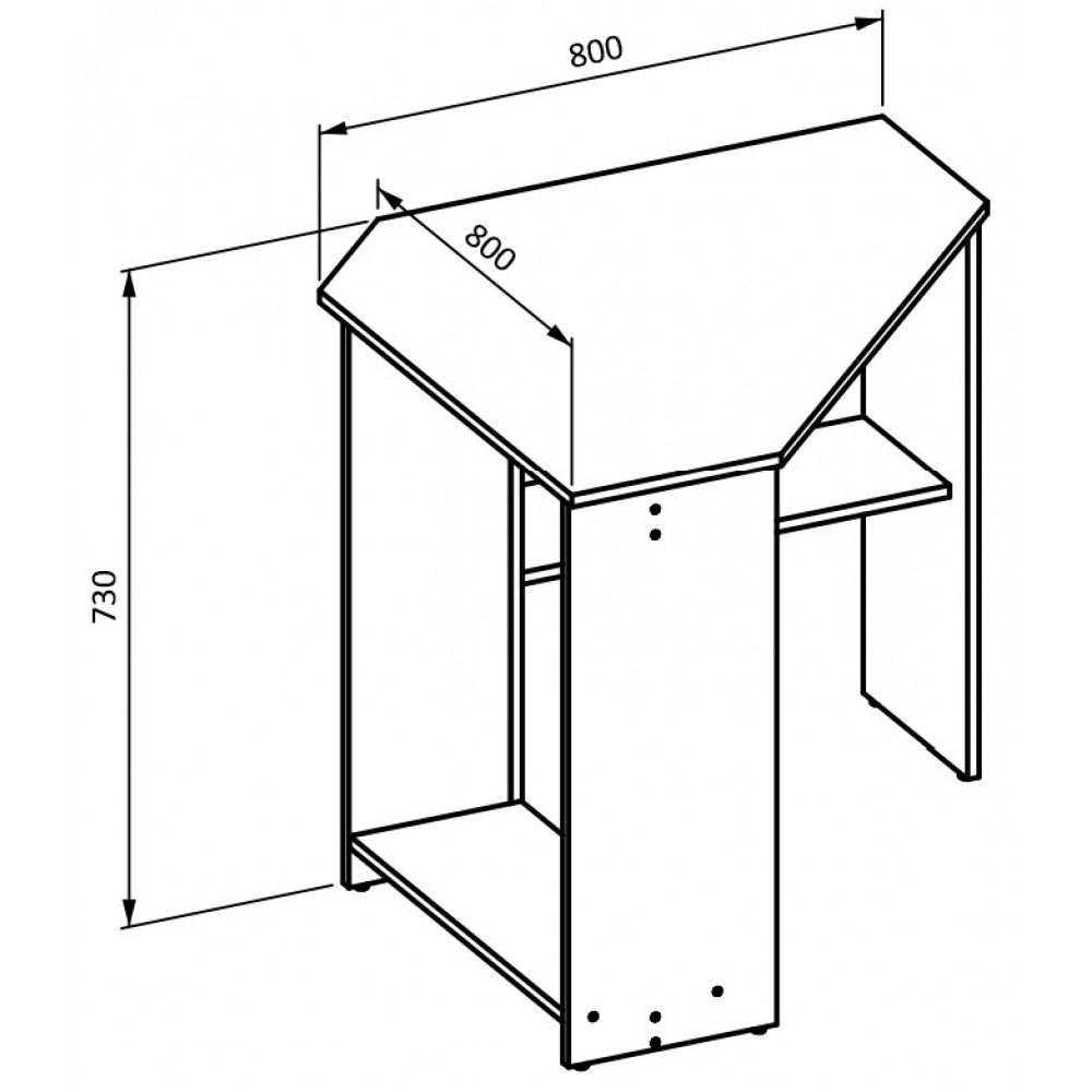 Γωνιακό γραφείο Hippo-Mauro