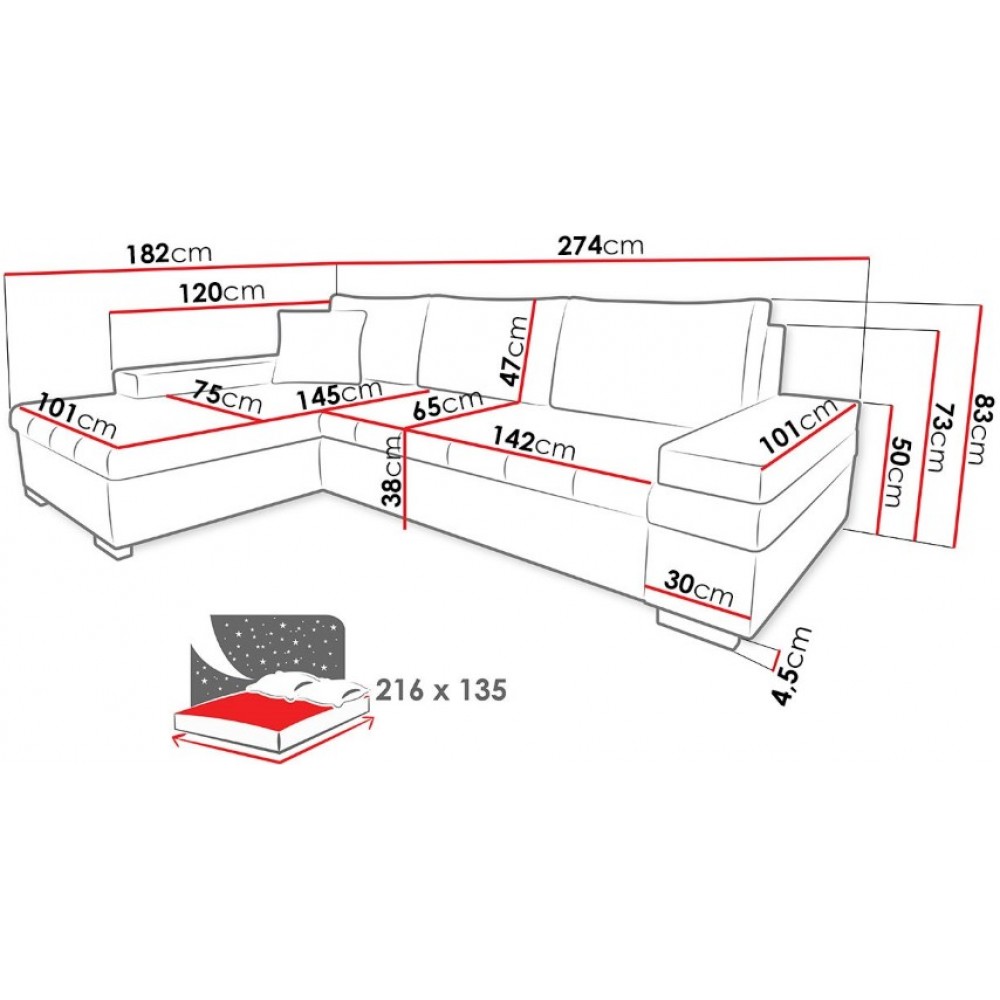 Γωνιακός καναπές Bangkok Mini-Mpez