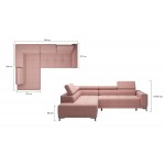 Γωνιακός καναπές Victor-Gkri-Αριστερή