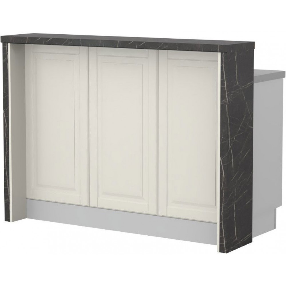 Πάγκος νησίδας Toscana-Μήκος: 135 εκ.-Black stone