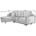 Γωνιακός καναπές Roxane-Ekrou