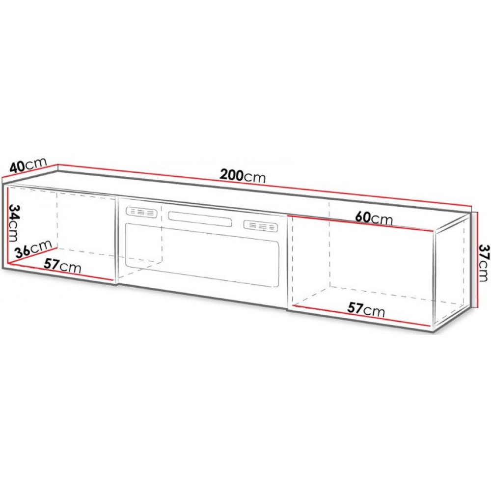 Έπιπλο τηλεόρασης Maverick-Leuko