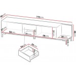 Έπιπλο τηλεόρασης Marmo-Leuko Marmaro