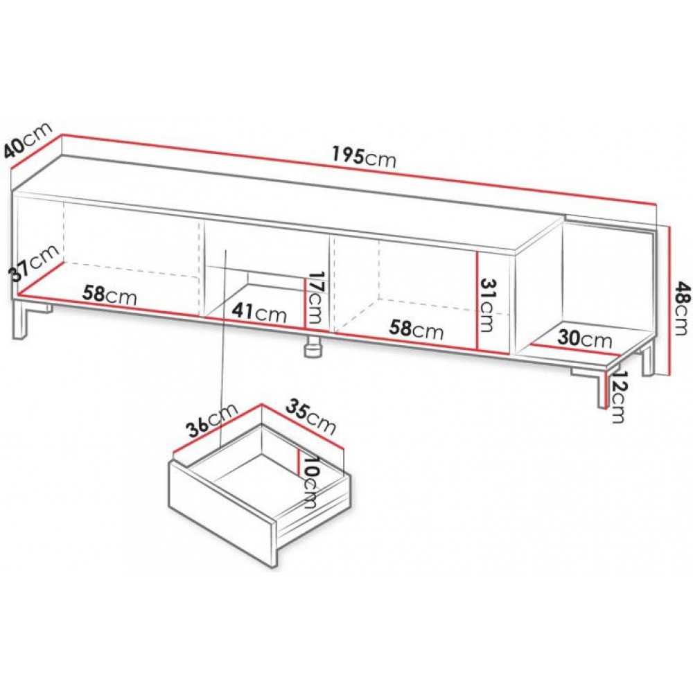 Έπιπλο τηλεόρασης Marmo-Mauro Marmaro