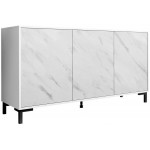 Μπουφές Marmo-Leuko Marmaro-Μήκος: 150 εκ.