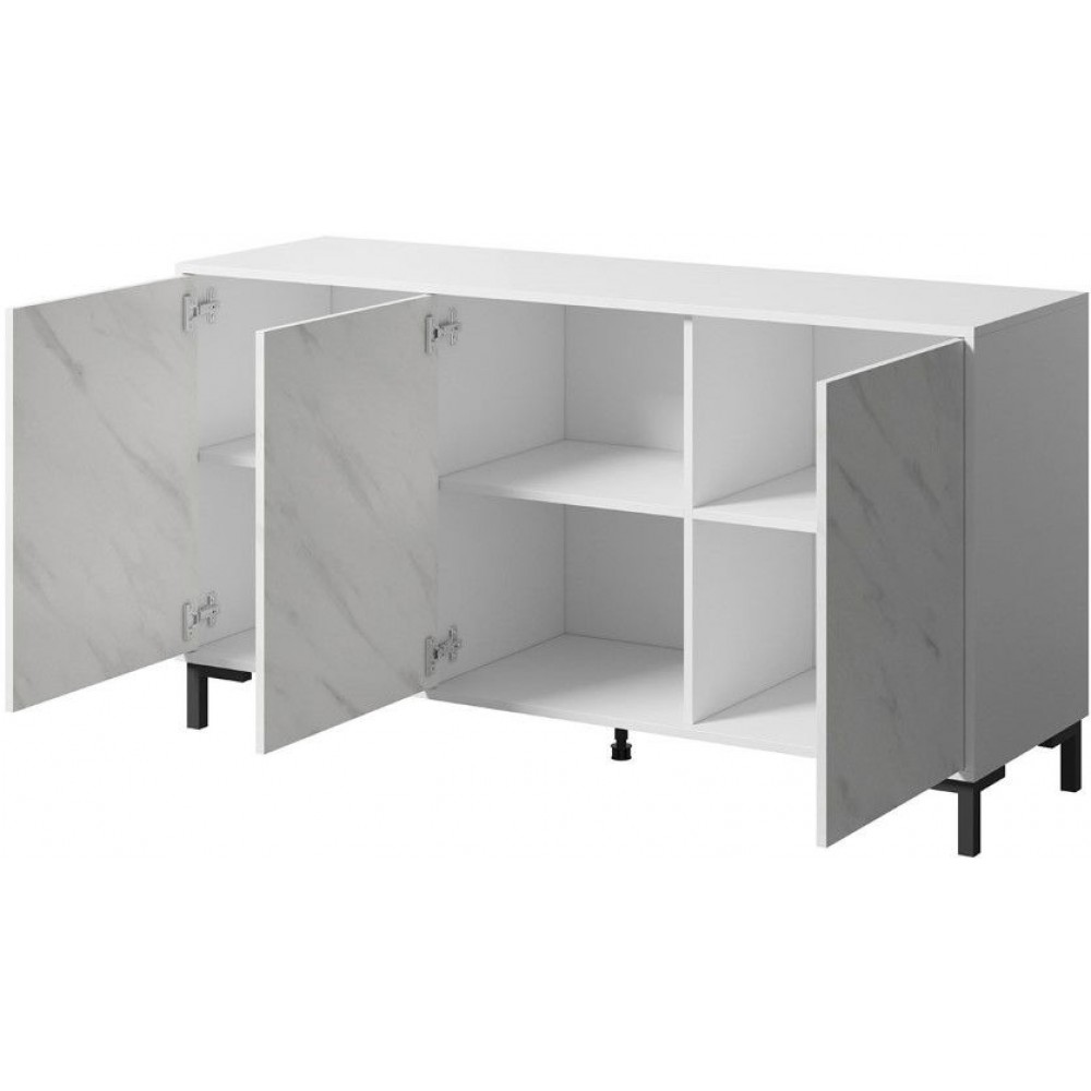 Μπουφές Marmo-Leuko Marmaro-Μήκος: 150 εκ.