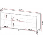 Μπουφές Marmo-Leuko Marmaro-Μήκος: 200 εκ.