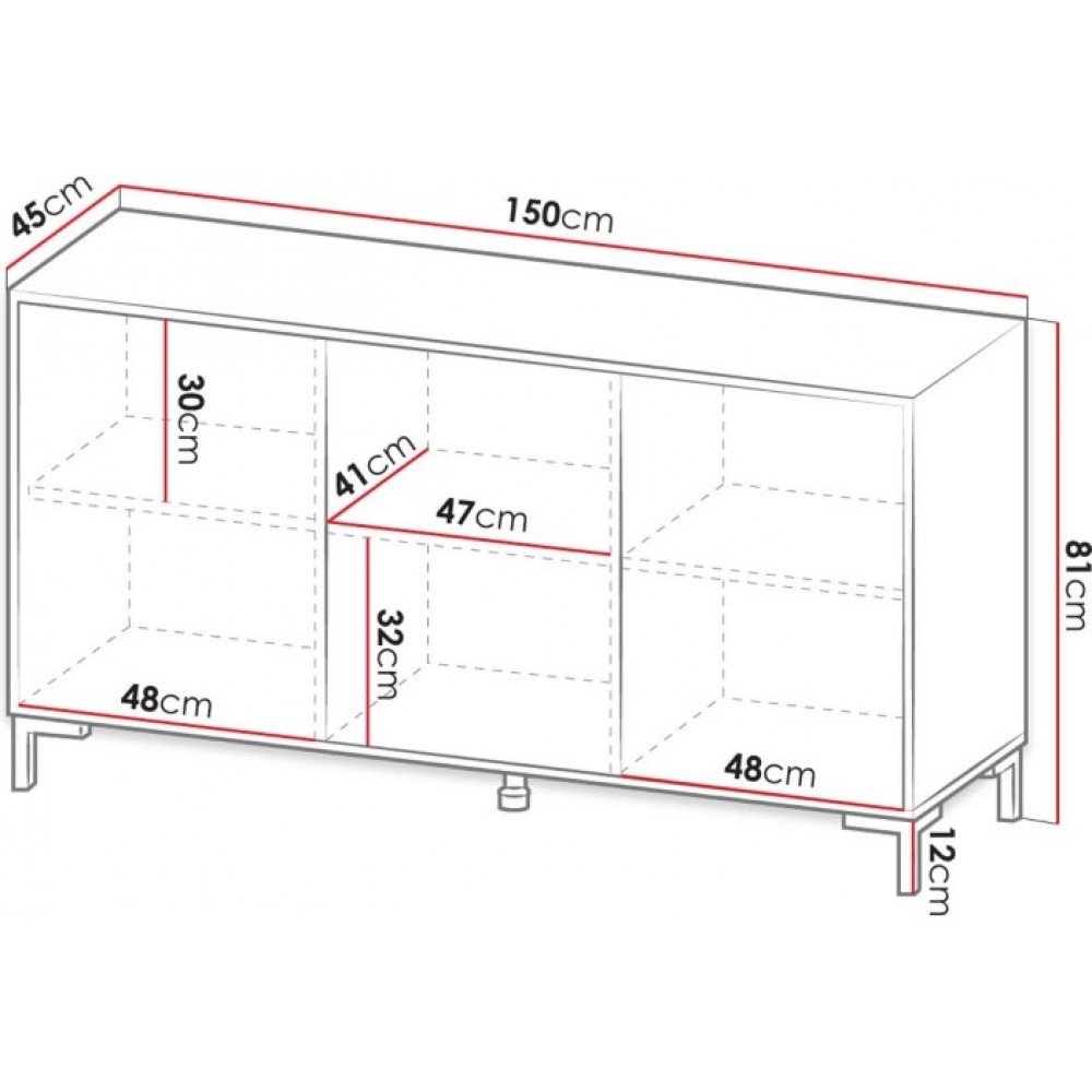 Μπουφές Marmo-Mauro Marmaro-Μήκος: 200 εκ.