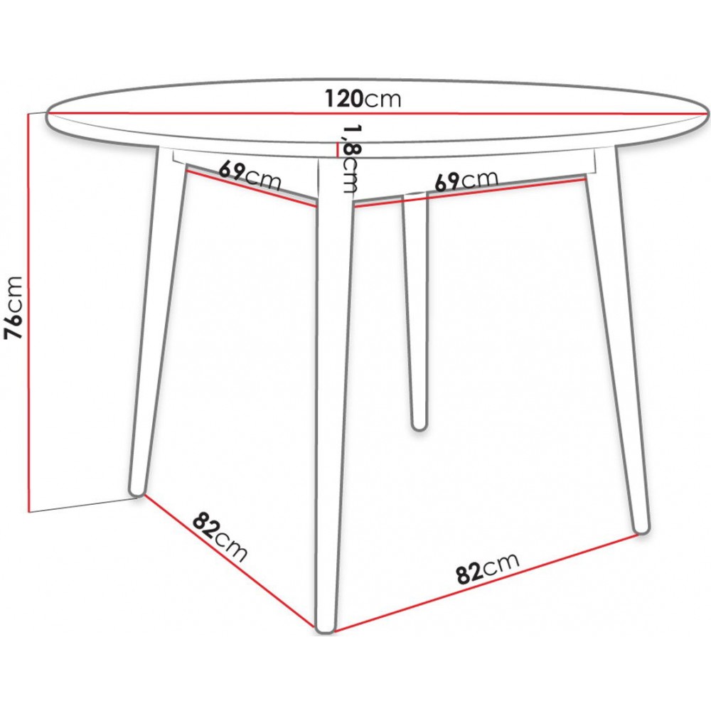 Τραπέζι Ines Fi 120-Mauro