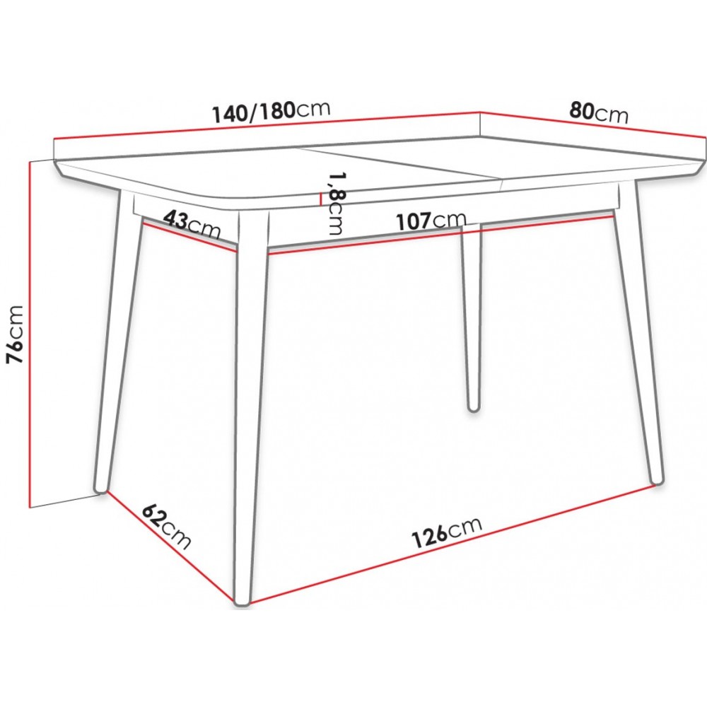Τραπέζι Ines 140 επεκτεινόμενο-Fusiko