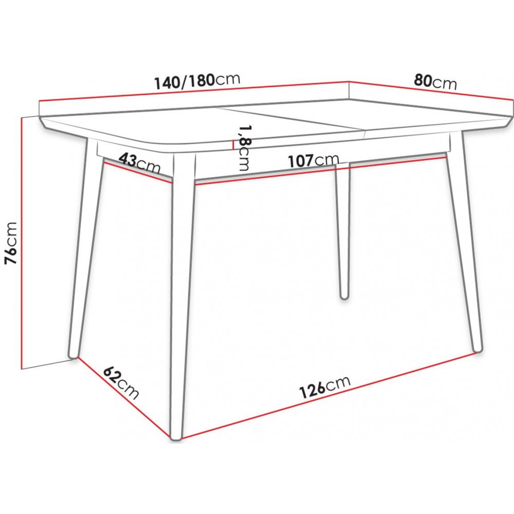 Τραπέζι Ines 140 επεκτεινόμενο-Mauro