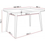 Τραπέζι Ines 140 επεκτεινόμενο 140x80x76