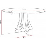 Τραπέζι Orion Fi 120-Leuko-Mauro