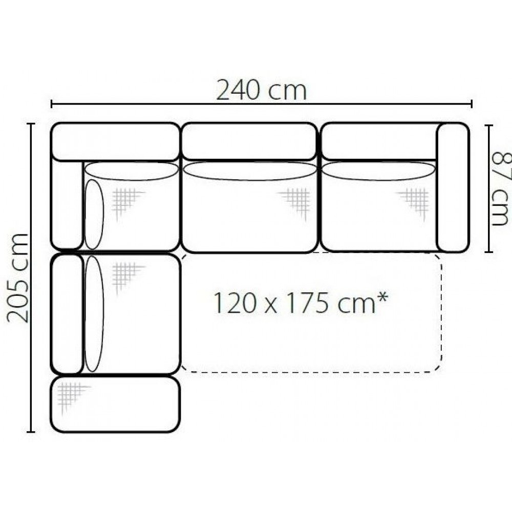Γωνιακός καναπές Amiral-Αριστερή-Prasino
