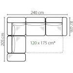 Γωνιακός καναπές Amiral-Αριστερή-Prasino