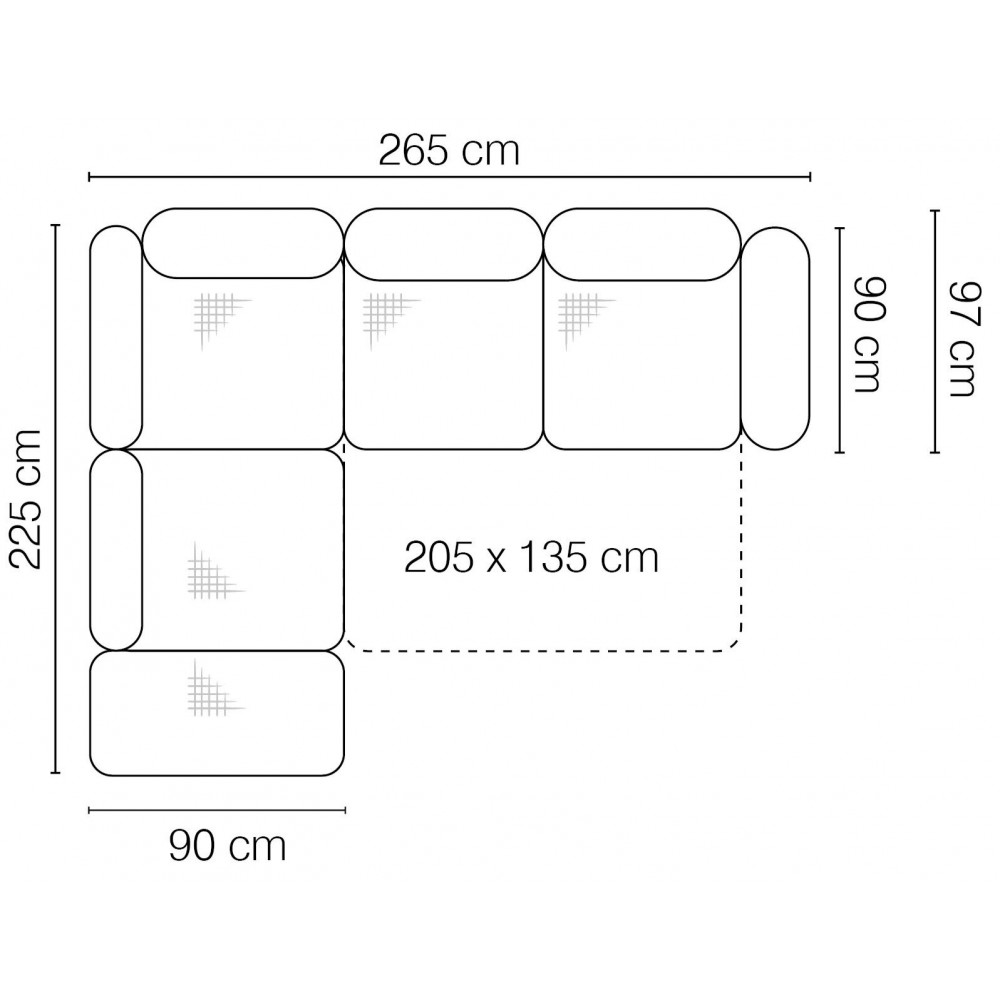 Γωνιακός καναπές Aretha-Αριστερή-Gkri