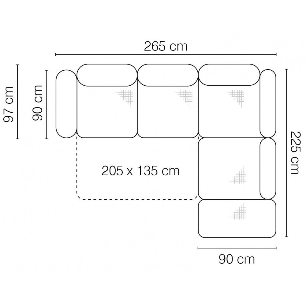 Γωνιακός καναπές Aretha-Δεξιά-Gkri