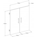 Σετ 2 πόρτες βιβλιοθήκης Mayer-Fusiko