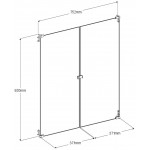 Σετ 2 Γυάλινες πόρτες βιβλιοθήκης Mayer