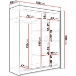 Ντουλάπα Camino Συρόμενη-Fusiko-Mavro