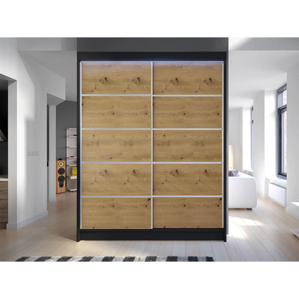 Ντουλάπα Camino IV Συρόμενη-Fusiko-Mavro