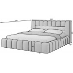 Επενδυμένο κρεβάτι Mercy-Prasino-140 x 200