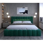 Επενδυμένο κρεβάτι Mercy-Prasino-140 x 200