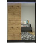 Ντουλάπα Lino Συρόμενη-Fusiko-Mavro