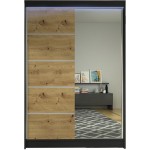 Ντουλάπα Lino III Συρόμενη-Fusiko-Mavro