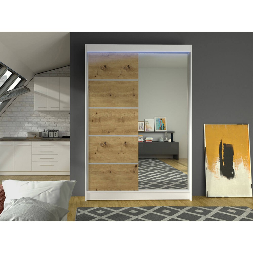 Ντουλάπα Lino III Συρόμενη-Fusiko-Leuko