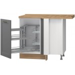 Επιδαπέδιο γωνιακό ντουλάπι Tahoma R-UG-1KMC-Γραφίτης-Αριστερά