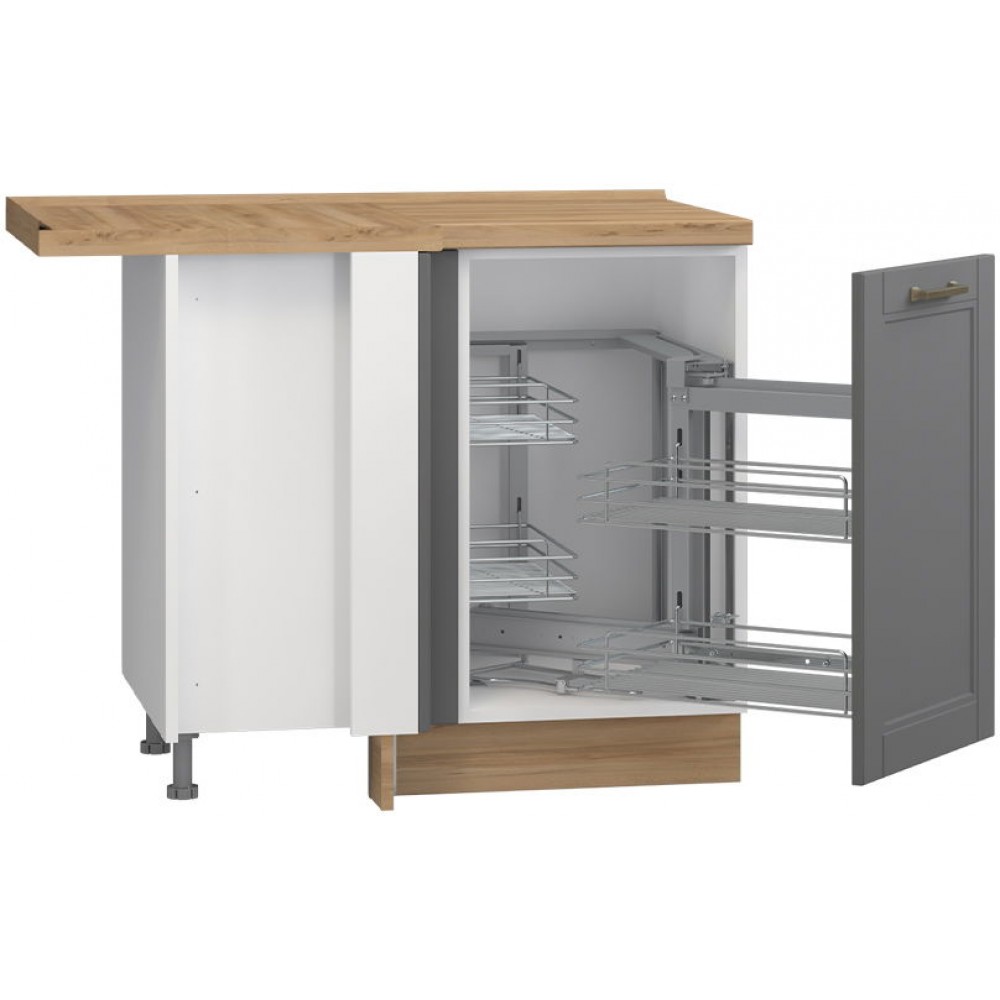 Επιδαπέδιο γωνιακό ντουλάπι Tahoma R-UG-1KMC-Γραφίτης-Δεξιά