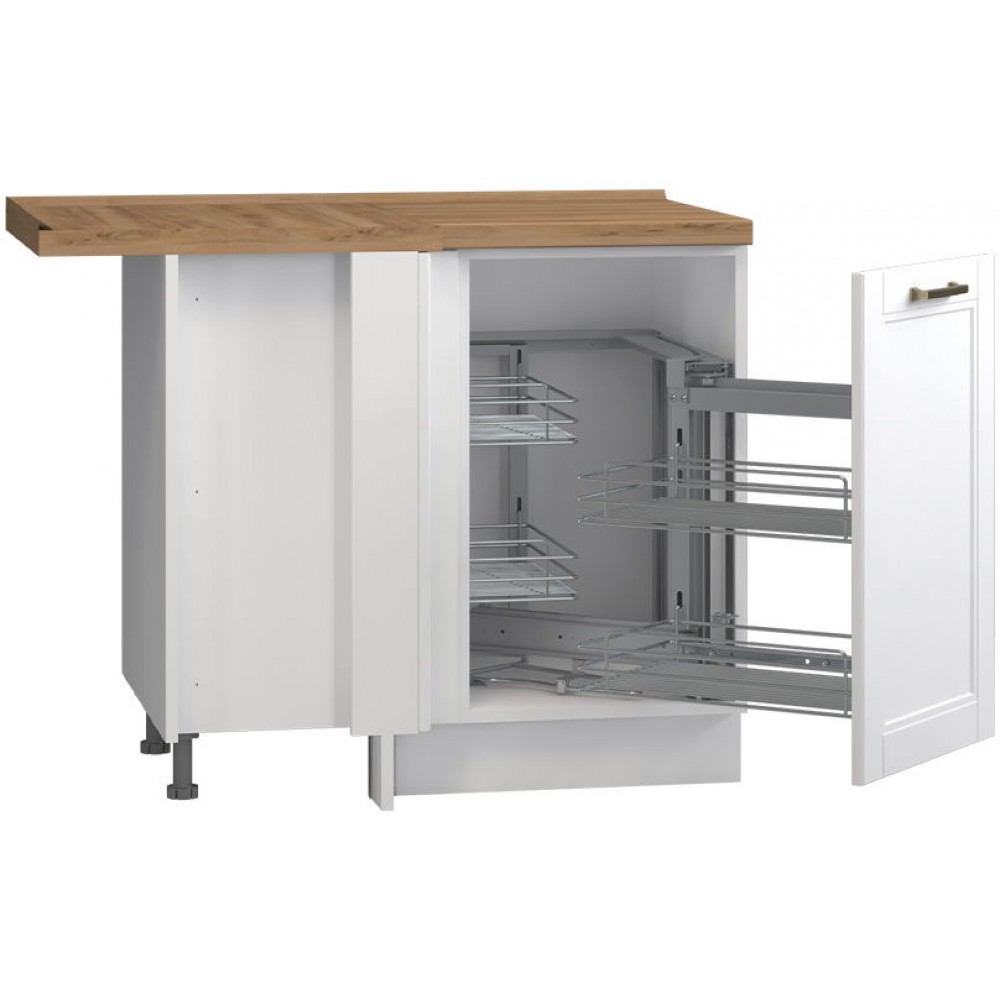 Επιδαπέδιο γωνιακό ντουλάπι Tahoma R-UG-1KMC-Λευκό ματ-Δεξιά