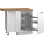 Επιδαπέδιο γωνιακό ντουλάπι Tahoma R-UG-1KMC-Λευκό ματ-Δεξιά