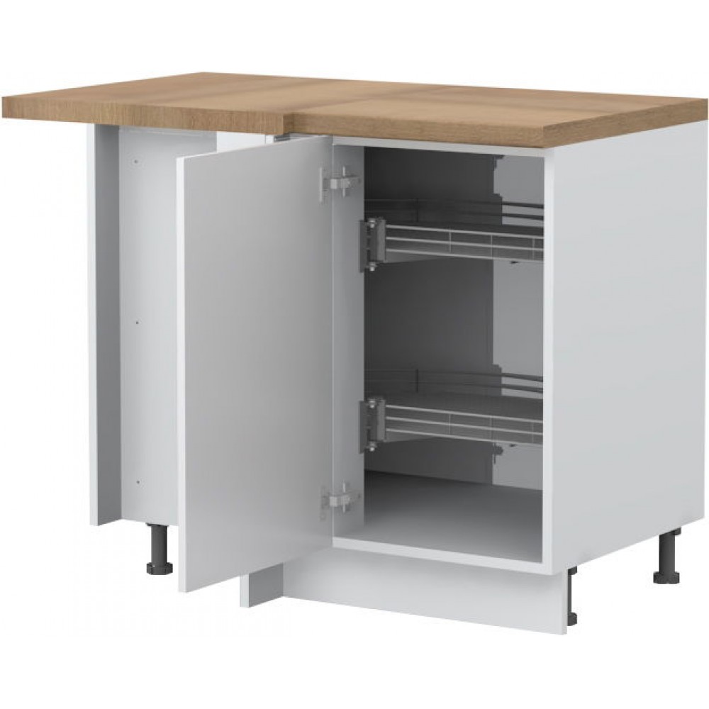 Επιδαπέδιο γωνιακό ντουλάπι Tahoma R-UG-1KZA-Λευκό ματ