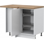 Επιδαπέδιο γωνιακό ντουλάπι Tahoma R-UG-1KZA-Λευκό ματ