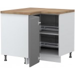 Επιδαπέδιο γωνιακό ντουλάπι Tahoma R-UG-2KZA-Γραφίτης