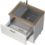 Επιδαπέδιο ντουλάπι νεροχύτη Tahoma R-80-2MZ-Λευκό ματ