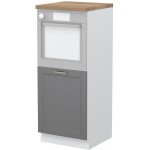 Επιδαπέδιο ντουλάπι φούρνου ψηλό Tahoma K14-60-1KR-Λευκό - Γραφίτης