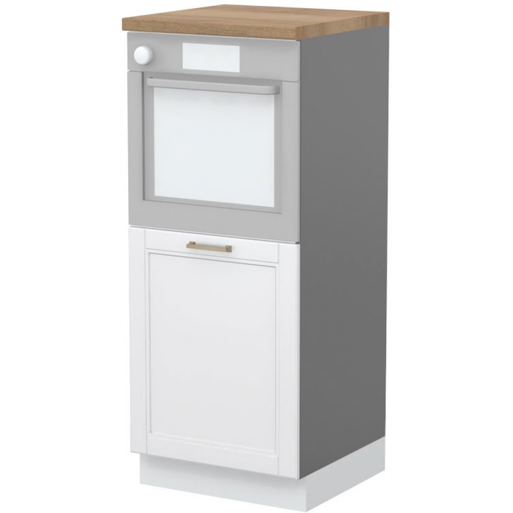 Επιδαπέδιο ντουλάπι φούρνου ψηλό Tahoma K14-60-1KR-Γραφίτης - Λευκό ματ