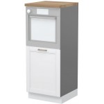 Επιδαπέδιο ντουλάπι φούρνου ψηλό Tahoma K14-60-1KR-Γραφίτης - Λευκό ματ