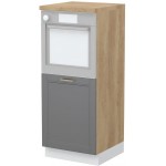 Επιδαπέδιο ντουλάπι φούρνου ψηλό Tahoma K14-60-1KR-Δρυς - Γραφίτης