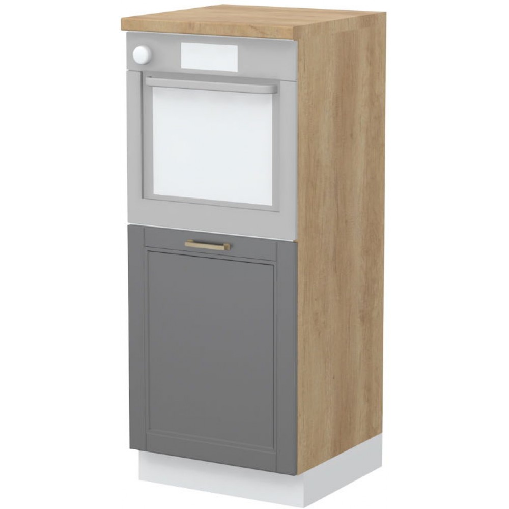 Επιδαπέδιο ντουλάπι φούρνου ψηλό Tahoma K14-60-1KR-Δρυς - Γραφίτης