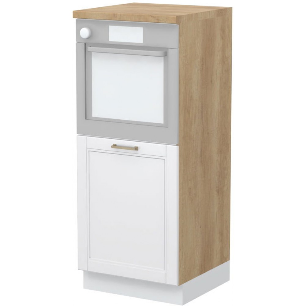 Επιδαπέδιο ντουλάπι φούρνου ψηλό Tahoma K14-60-1KR-Δρυς - Λευκό ματ